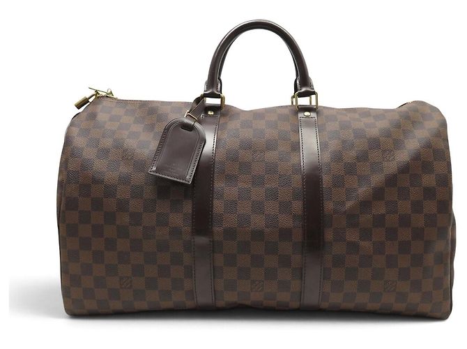 NOVA BOLSA DE VIAGEM DE MÃO LOUIS VUITTON KEEPALL 50 EM TOILE DAMIER EBENE