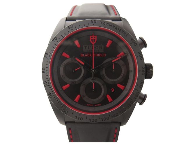 Autre Marque TUDOR FASTRIDER BLACK SHIELD 42000CR 42MM AUTOMATIC CHRONOGRAPH WATCH