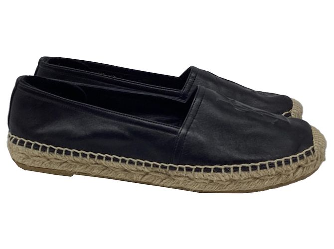 Sandali espadrilles Yves Saint Laurent in pelle nera