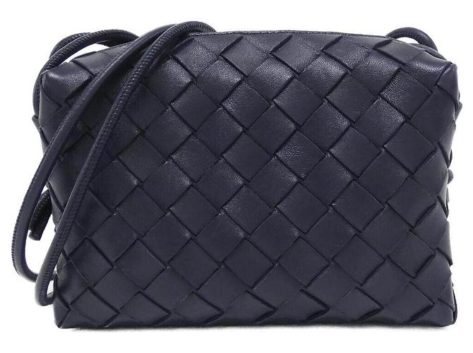 Borsa a tracolla in pelle Bottega Veneta Blu