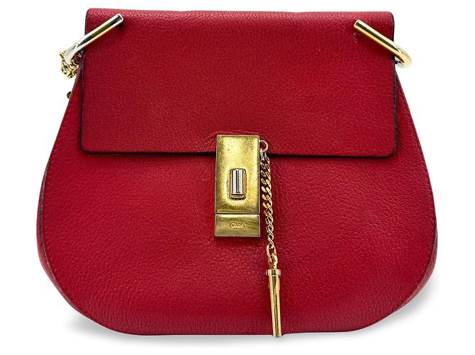Chloé Chloe Drew Leather Small Rosso