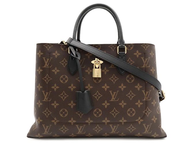 Louis Vuitton Monogram Flower Tote Schwarz