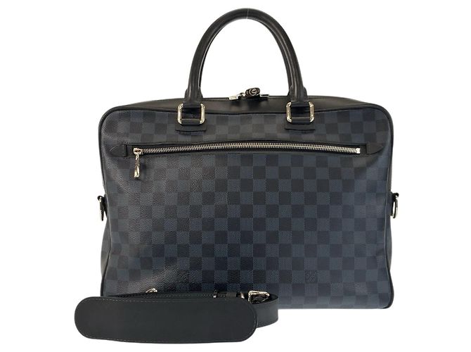 Louis Vuitton Damier Cobalt Briefcase Black