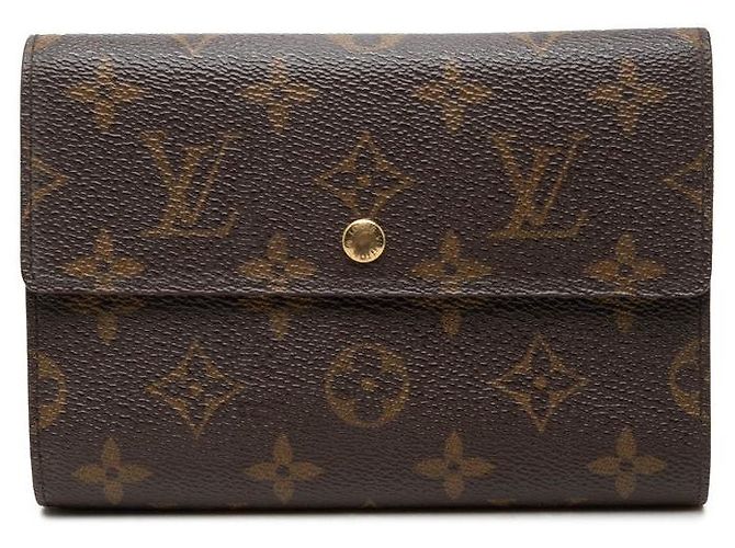 Louis Vuitton Porte Tresor Etui Papi Bifold Wallet Marrom