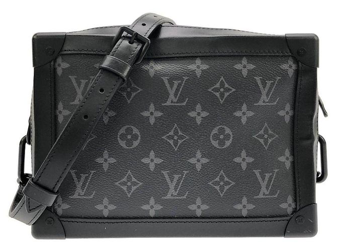 Louis Vuitton Soft Trunk Monogram Eclipse Shoulder Bag Black