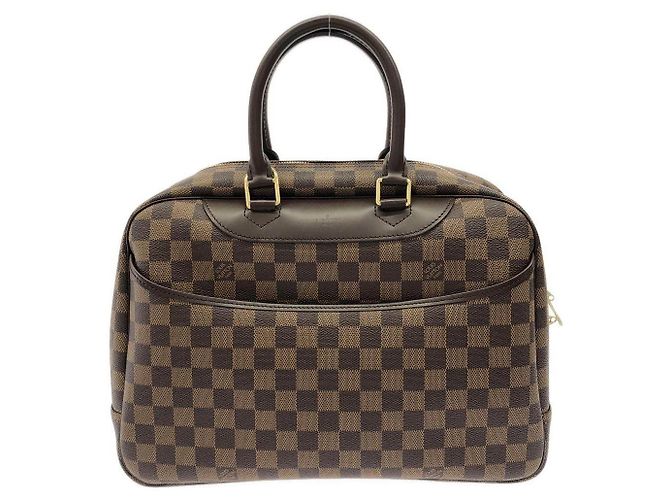 Borsa a mano Vanity Louis Vuitton Damier Bowling Marrone