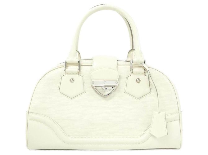 Louis Vuitton Bowling Montaigne GM Epi Handtasche Weiß