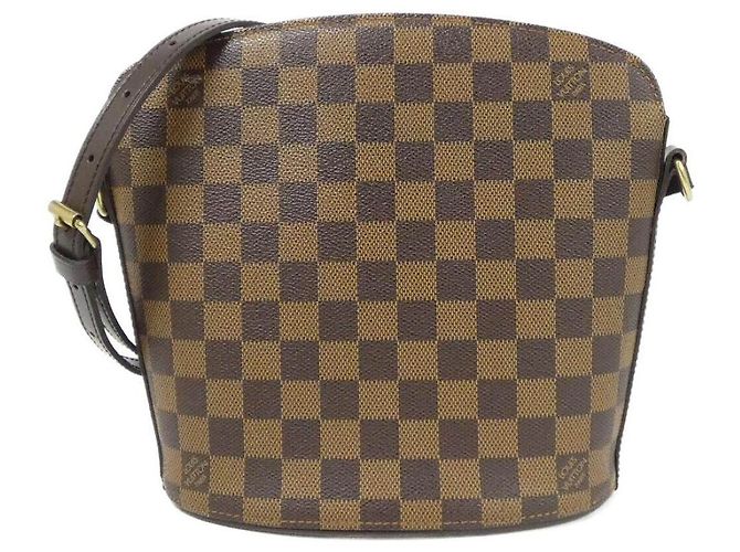 Bolsa de Ombro Louis Vuitton Drouot Damier Marrom