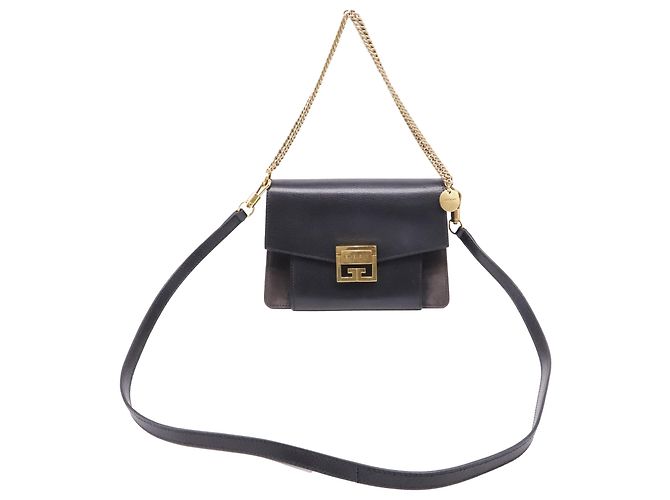 Picca borsa a tracolla con patta GV3 Givenchy in pelle nera Nero