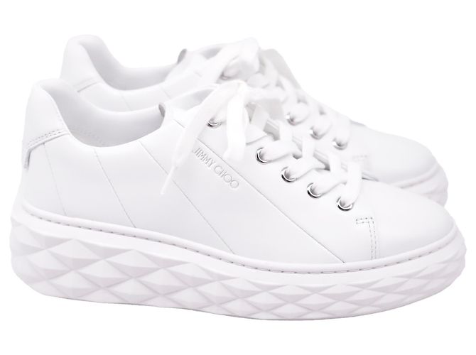 Baskets Jimmy Choo Diamond Light Maxi/ F en cuir blanc