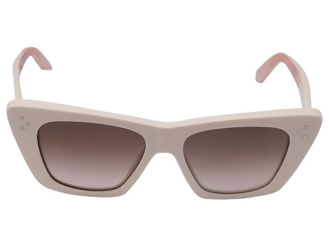 Céline Celine Cat-Eye Sunglasses in Ivory Acetate White Cream