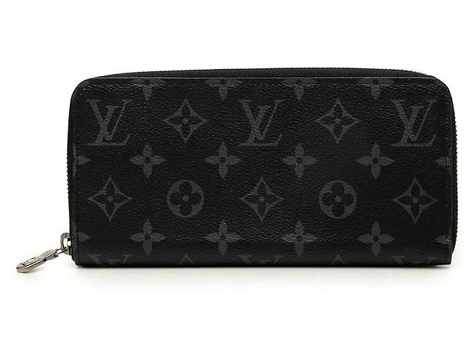 Carteira Zippy Louis Vuitton Monogram Eclipse Cinza