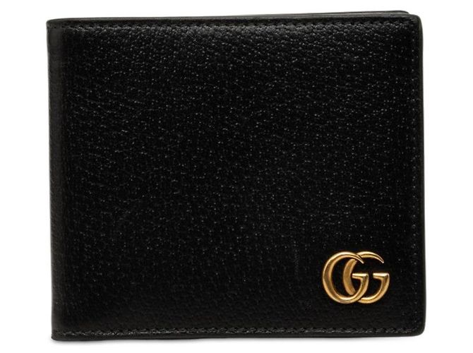 Cartera compacta bi-fold Gucci GG Marmont Negro