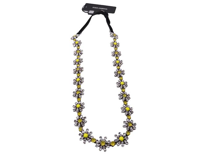 Dolce & Gabbana Daisy Taillengürtel in gelbem Kristall
