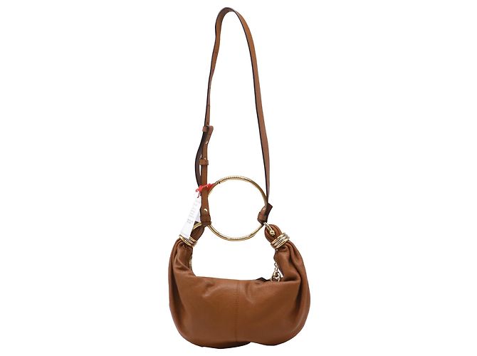 Chloé Small Bracelet Hobo Bag in Tan Leather  Brown Beige