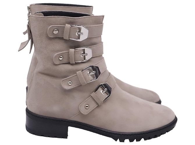 Botines Stuart Weitzman Jitterbug en ante gris