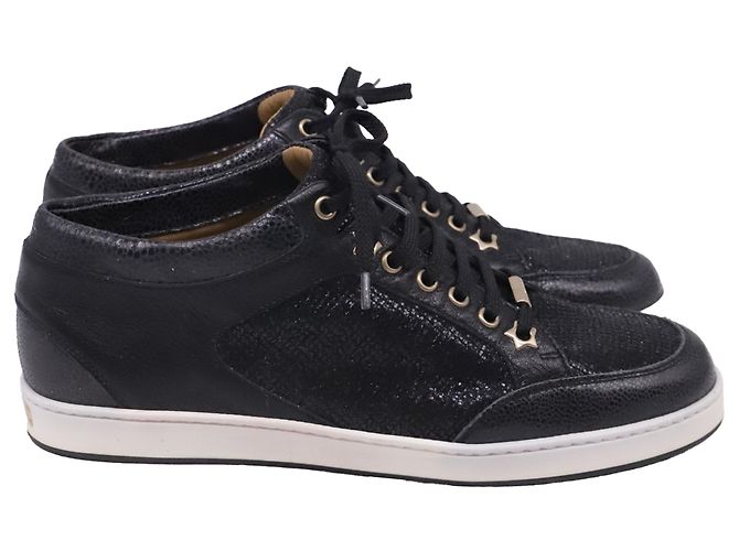 Baskets Jimmy Choo Miami en paillettes noires