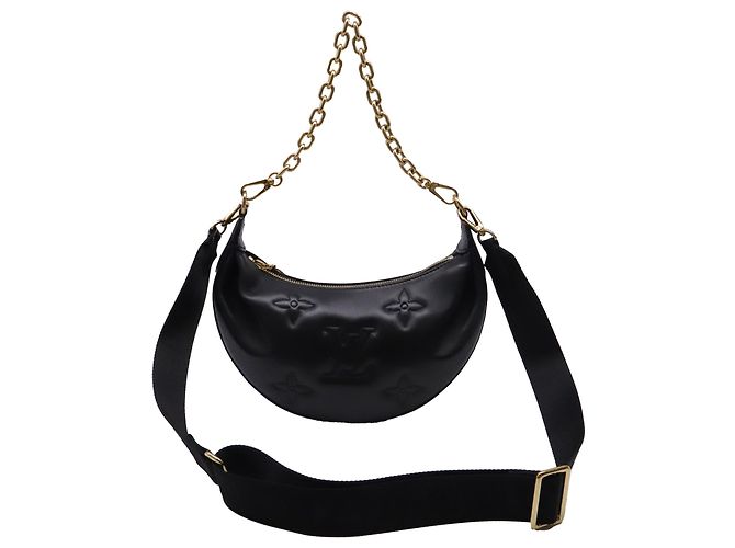 Bolsa de Ombro Louis Vuitton Over The Moon Bubblegram em Couro Preto