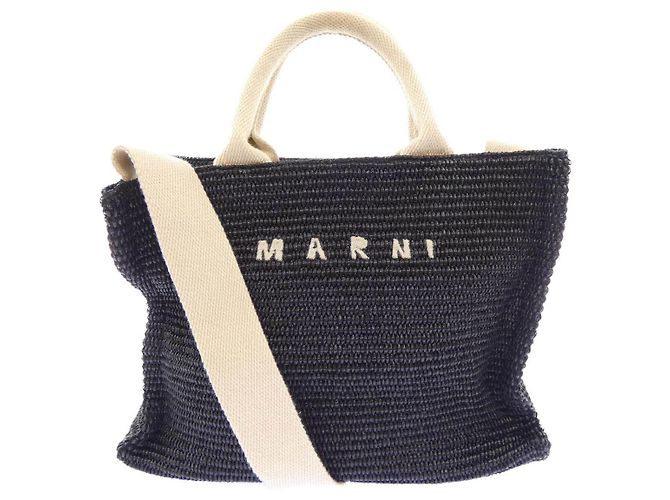 Borsa Tote Marni EAST-WEST Nero