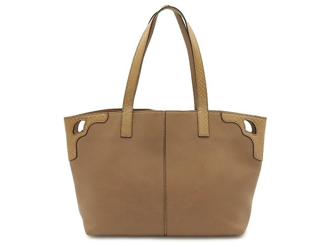 Cartier Marcello de Cartier Python Tote Bag Braun