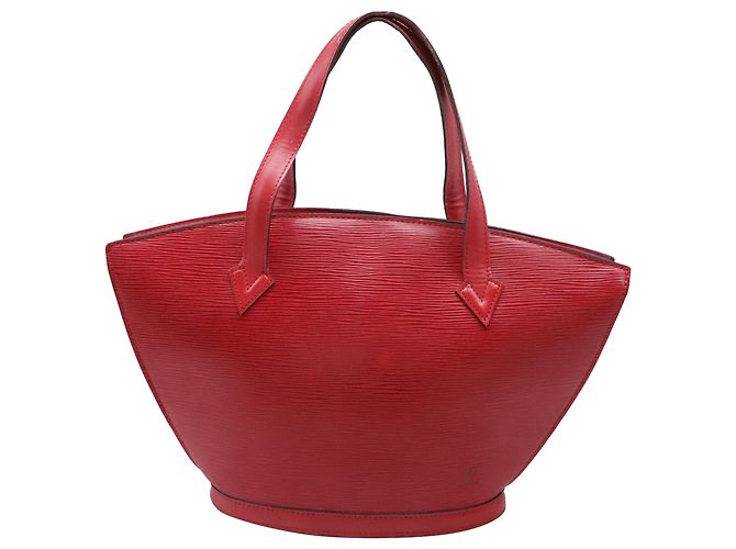 Louis Vuitton Saint Jacques PM Tasche aus rotem Leder Python drucken