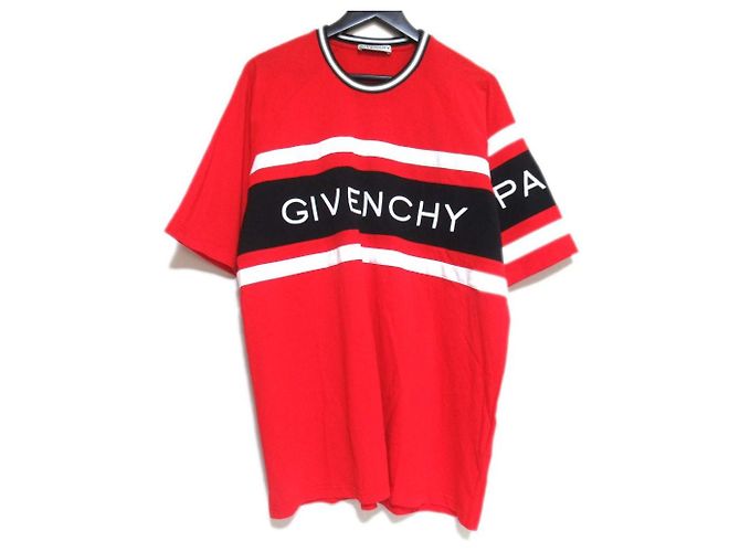 Givenchy CONTRAST LOGO TEE T-shirt in cotone Rosso