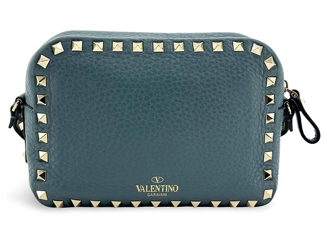 Valentino Garavani Rockstud Camera Leather Azul