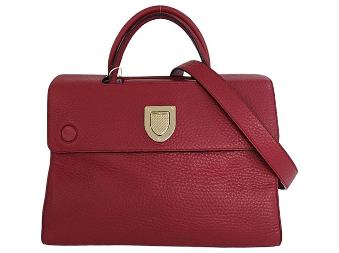 Borsa a mano in pelle Diorever Bordò