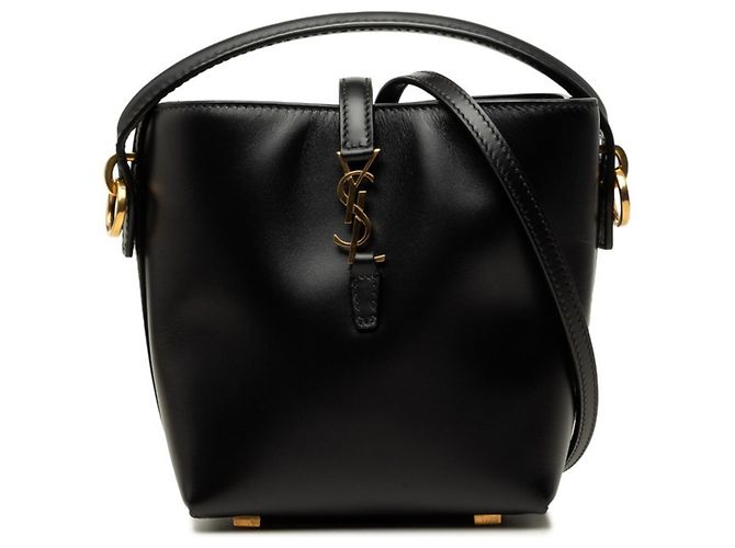 Autre Marque Sac à main Saint Laurent LE 37 Mini avec logo YSL Noir