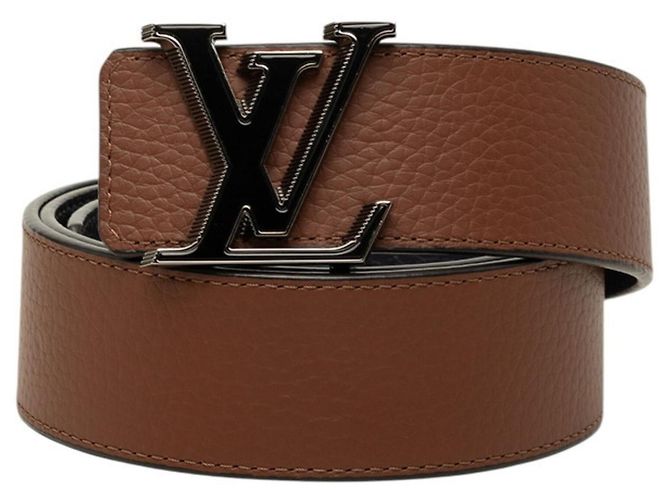 Louis Vuitton LV Tilt Reverse Logo Buckle Reversible Belt Brown Black