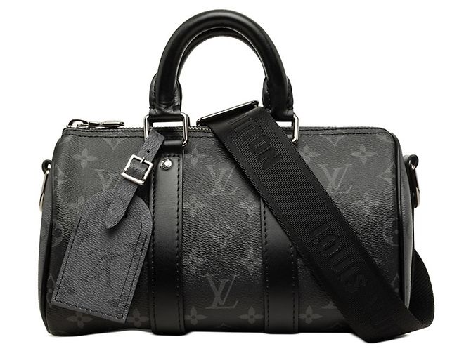 Louis Vuitton Monogram Eclipse Reverse Keepall Bandoulière 25 Marron Monogramme