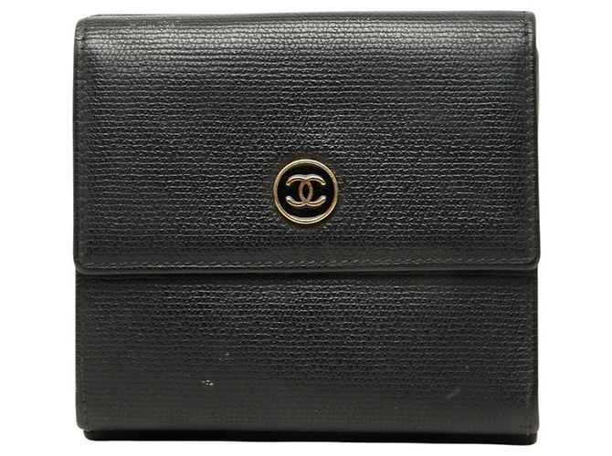 Chanel Coco Mark Bi-fold Wallet Black