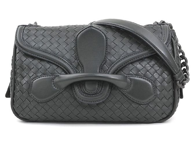Bottega Veneta Schultertasche Anthrazitgrau