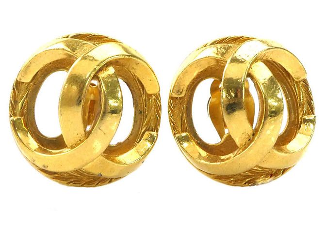 Timeless Orecchini a clip Chanel Gold D'oro