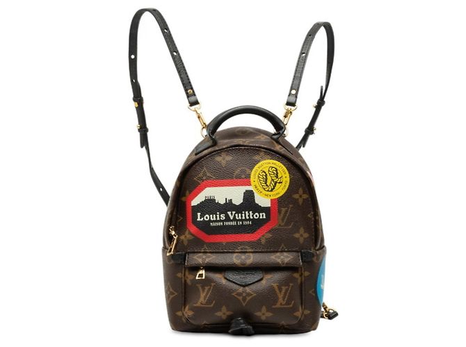 Louis Vuitton Monogram World Tour Palm Springs Mini Backpack Brown