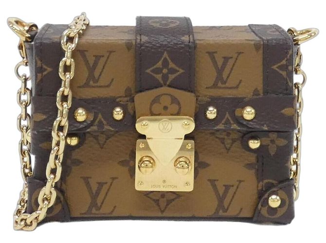 Borsa a mano Louis Vuitton Monogram Reverse Essential Trunk Marrone