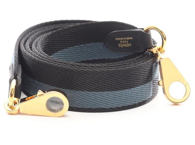 Hermès Hermes Bandoulière Sangle Casaque Pet Shoulder Strap Nero Blu