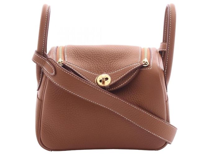 Hermès Sac à épaule Hermes Lindy Mini Gold