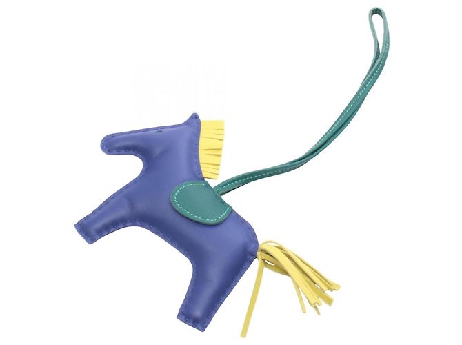 Hermès Hermes Rodeo MM Handbag Charm Blu D'oro Verde Giallo