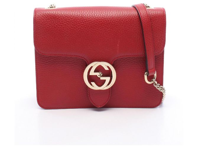 Bolsa de Ombro Gucci Interlocking G Vermelho