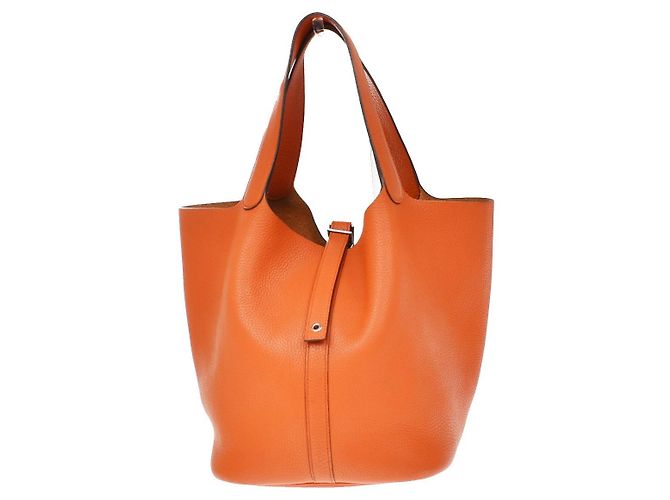 Hermès Hermes Picotin Clemence GM Laranja