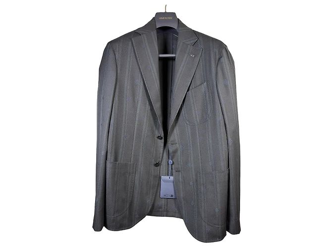 Louis Vuitton "AF Monogram Stripes Napolitana Jacket" Jacke Anthrazitgrau
