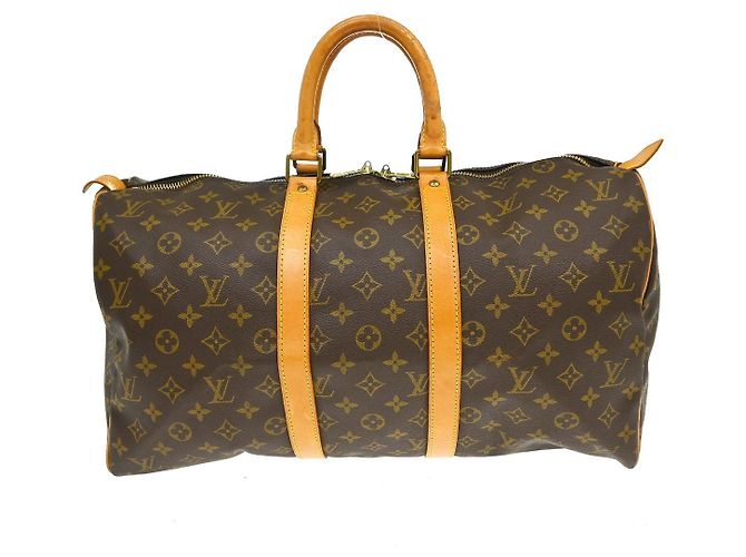 Louis Vuitton Keepall Monogram Canvas 45 Castaño