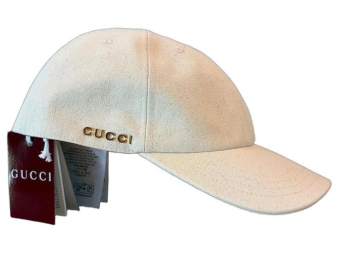 Gorra Gucci de Algodón con Logo GG Beige