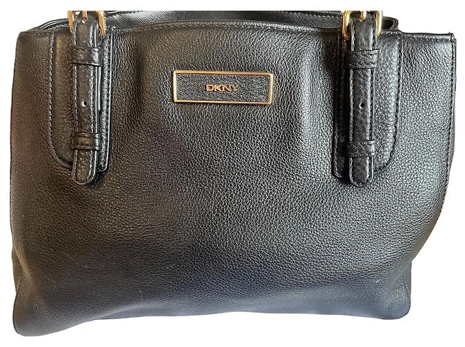 Borsa Tote DKNY in pelle nera Nero