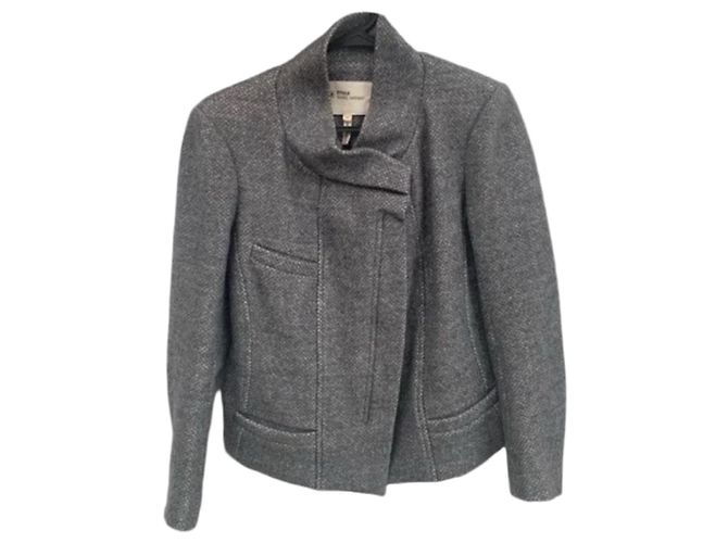 Étoile Isabel Marant kurze graue Wolljacke
