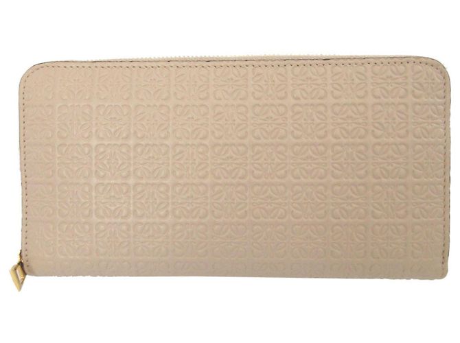 Loewe Anagram Leder Geldbörse Beige