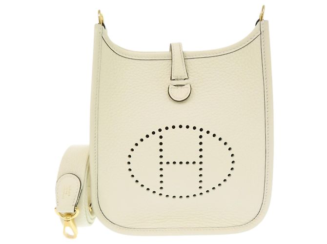 Hermès Bolsa de Ombro Hermes Evelyne TPM 16 Branco
