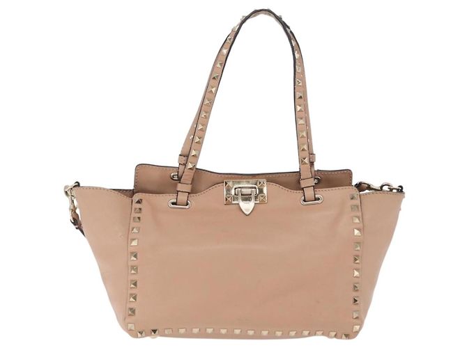 Valentino Garavani Rockstud Soft Leather Medium Beige