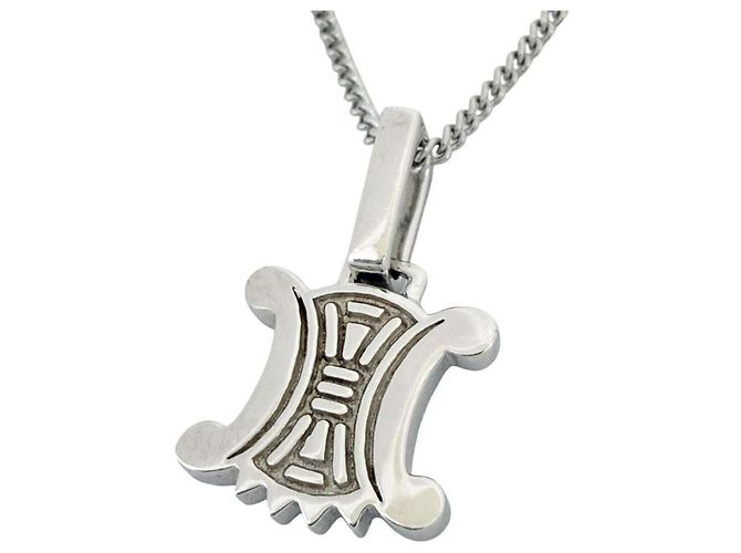 Diamond Céline Colar com pingente Celine Macadam